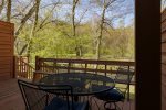Large back deck with river views and easy access down to river